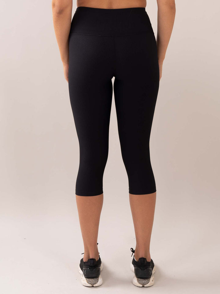 Ribbed seamless Grade tights Black back