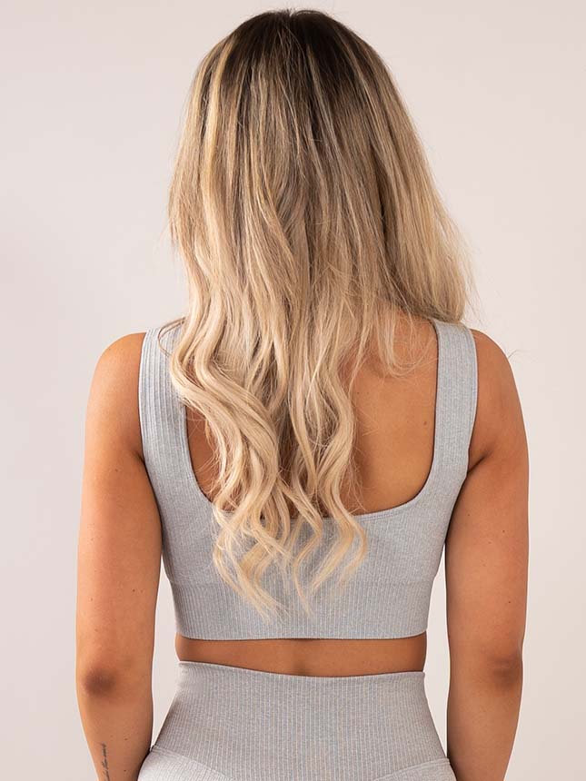 Lenis ribbed seamless BH Grey back