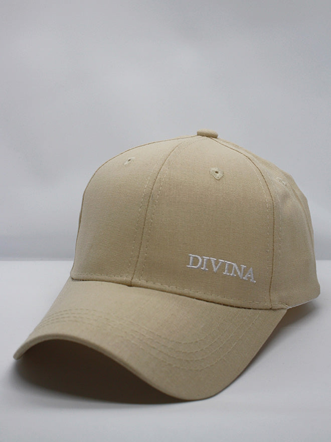 Linen cap mini logo Side