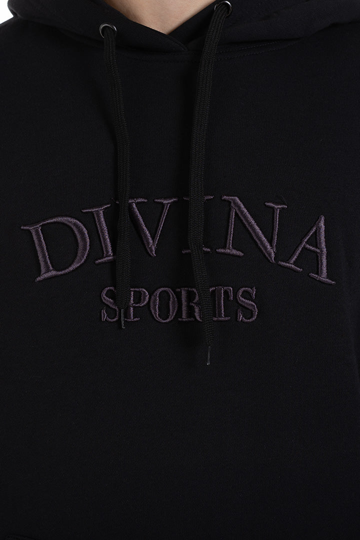 Hoodie Core Black Logo - Men