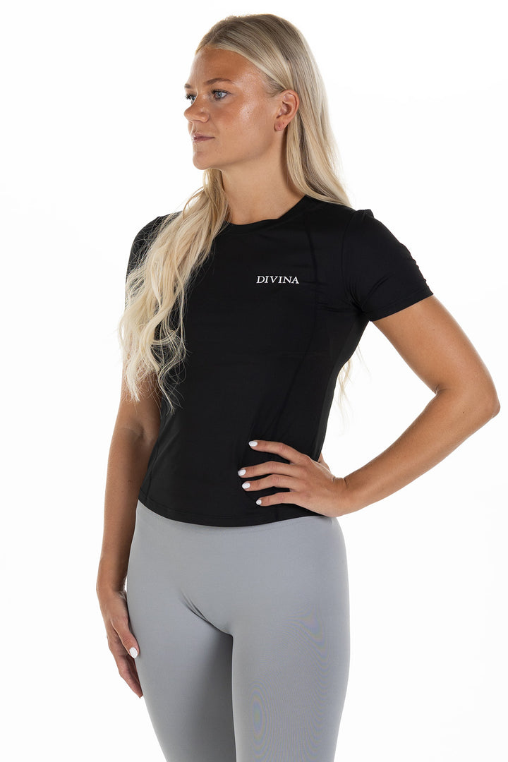 T-shirt Mundus Black Front-side