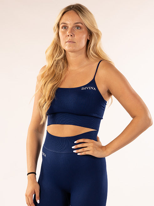  Ribbed Sports bra “Novi” Navy