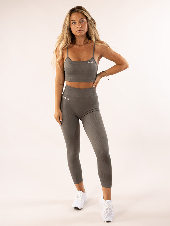  Ribbed Sports bra “Novi” Grey