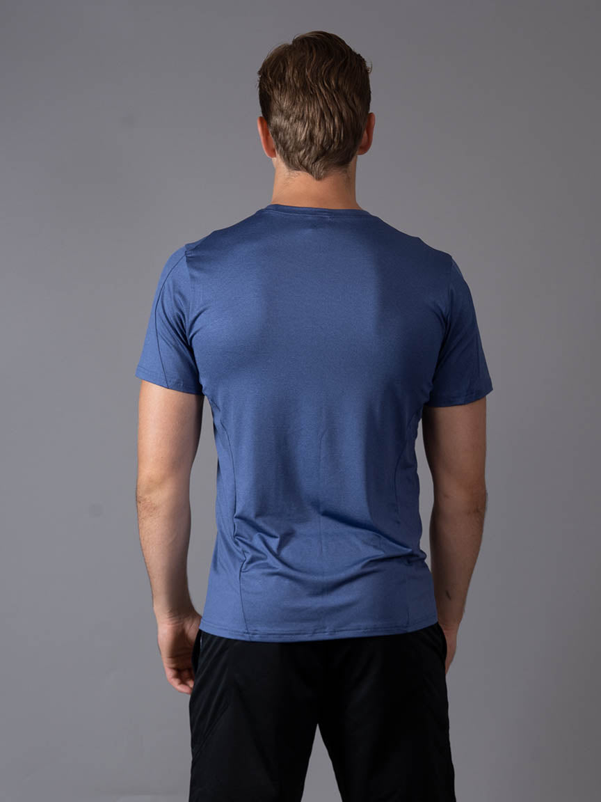 T-shirt Plain blue back