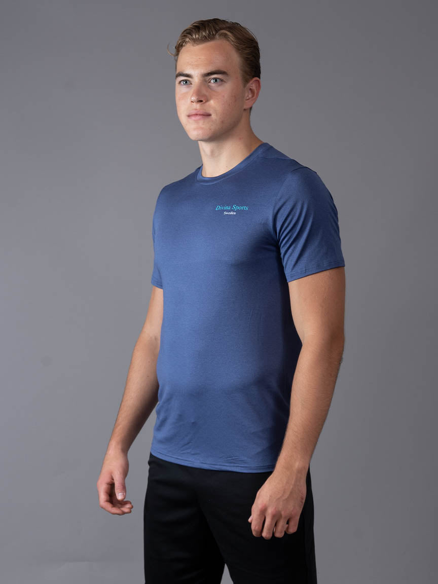 T-shirt Plain blue side