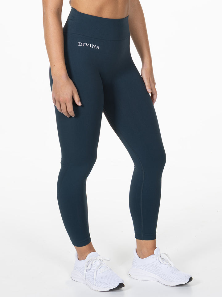 Seamless Tights "Prime" Petrol Blue