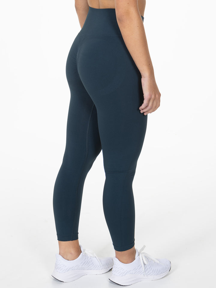 Seamless Tights "Prime" Petrol Blue