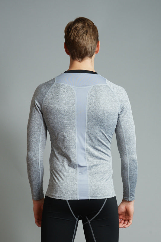 Compression Long sleeve shirt Comp Grey back