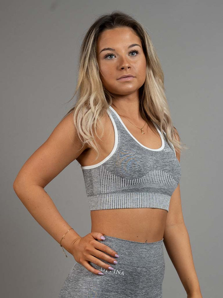 Dignus Seamless Sports bra grey/white side