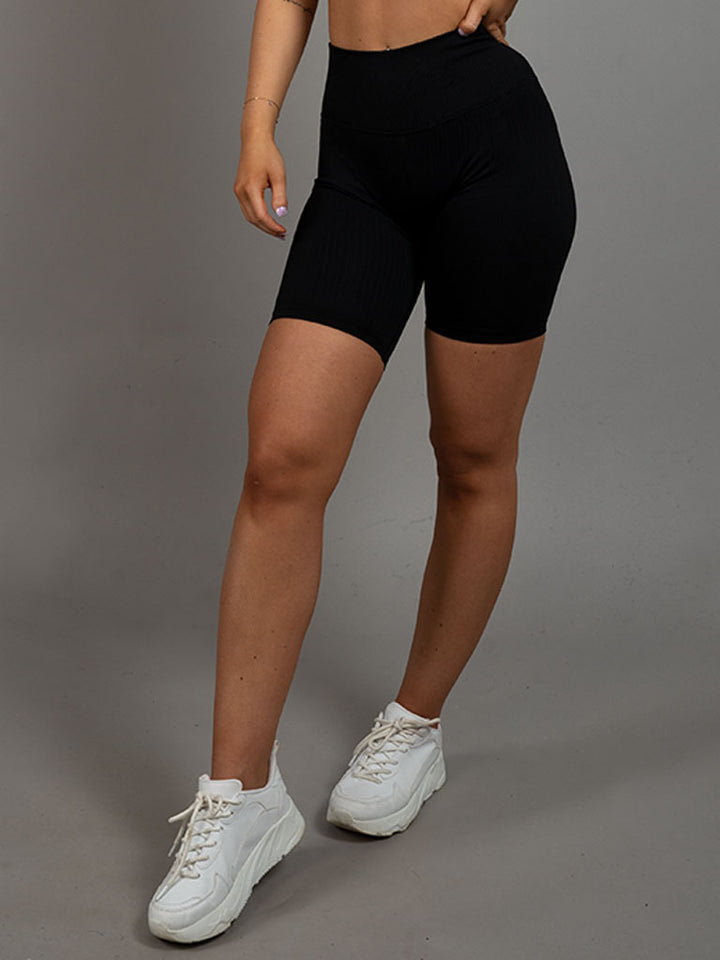 Ribbed Seamless Shorts Lenis Black side