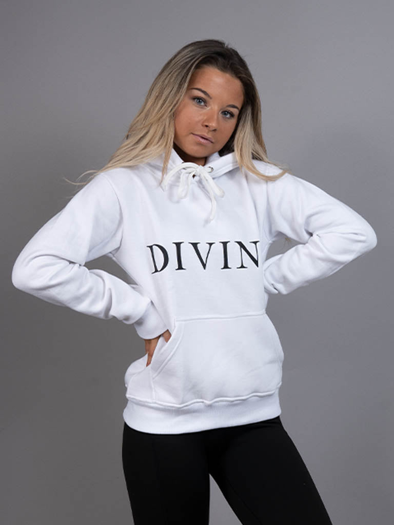 Womens Hoodie Original White side