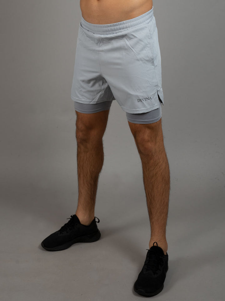 2 in 1 Shorts Fungor grey Side