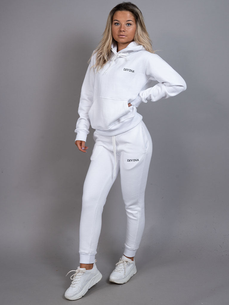 Womens Hoodie set comfy white side