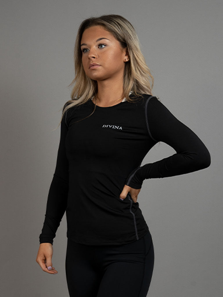 Long sleeve Active black side