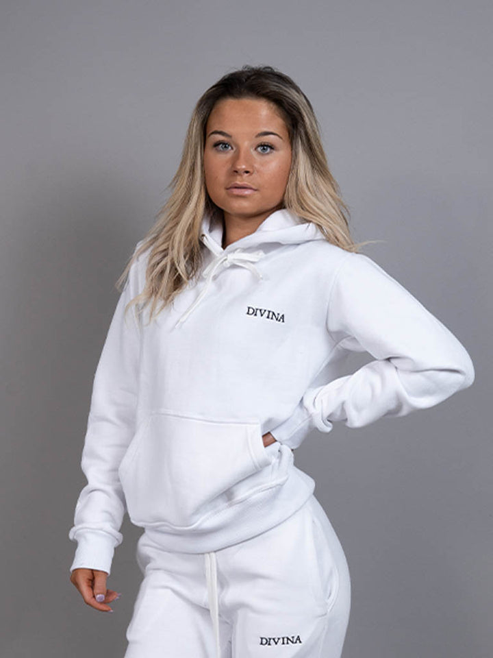 Womens Hoodie comfy white side