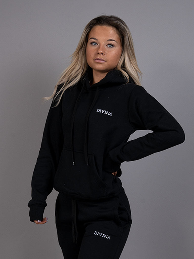 Womens hoodie comfy black side