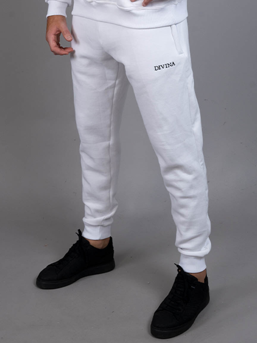 Mens Comfy pants white side