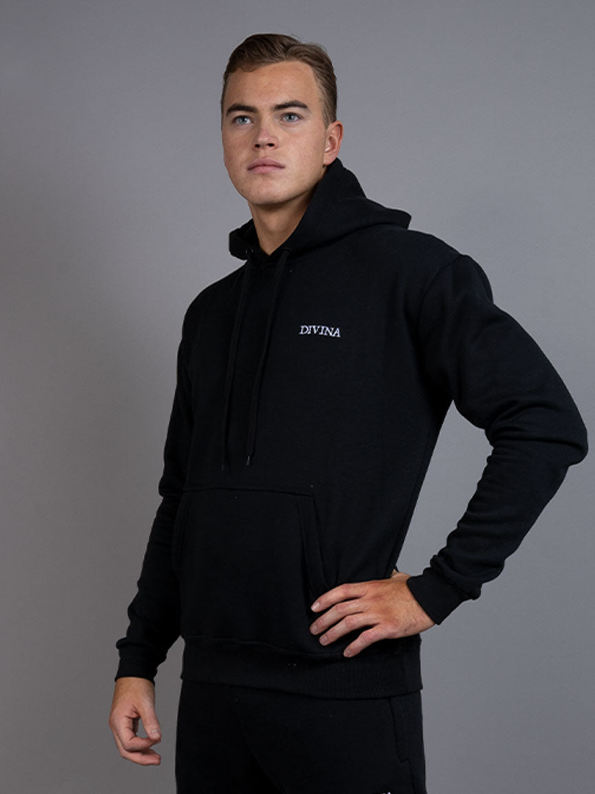 Mens Comfy hoodie black side