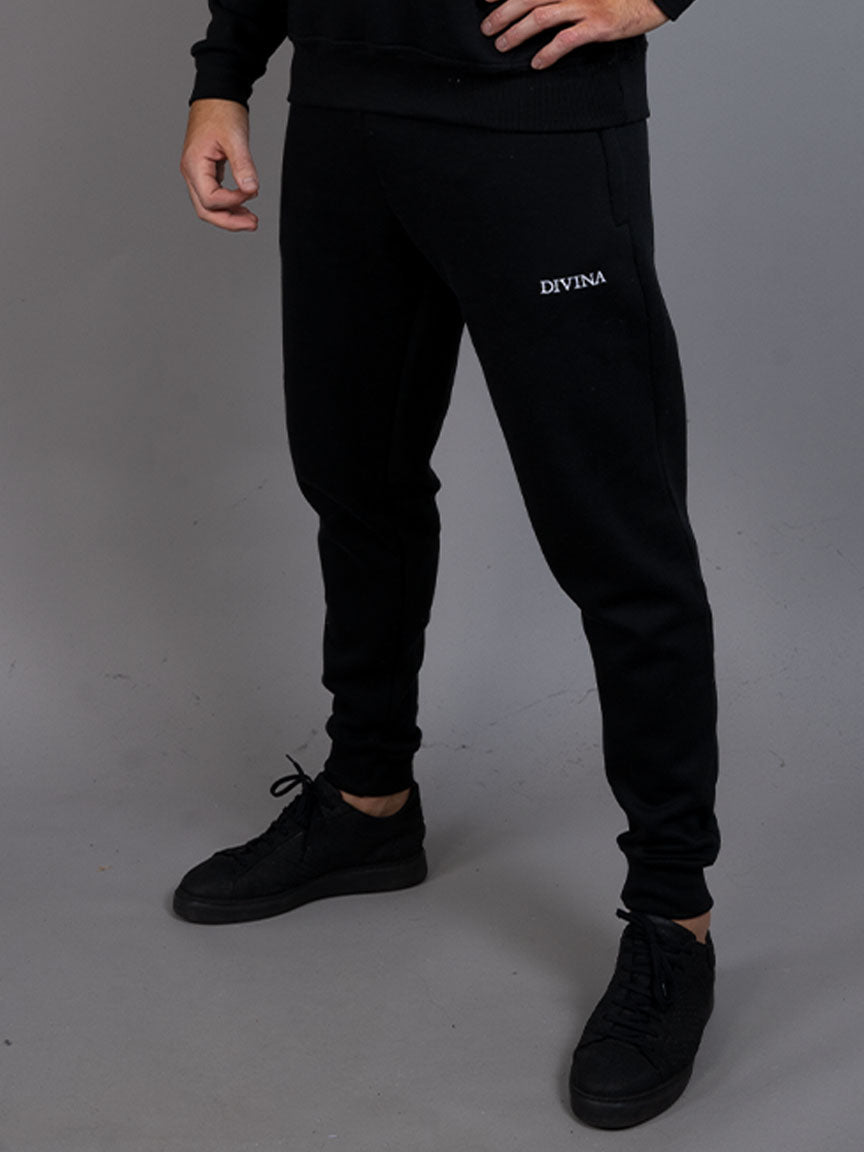 Mens Comfy pants black side