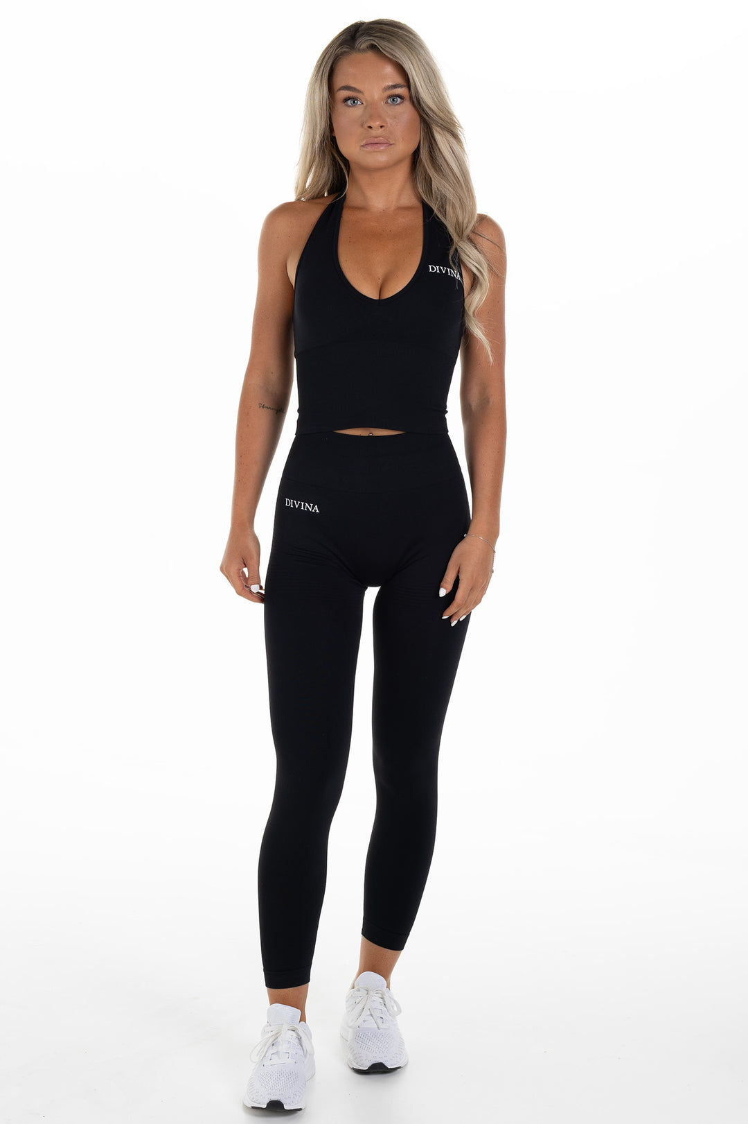 Seamless Scrunch Long set Sleek Black