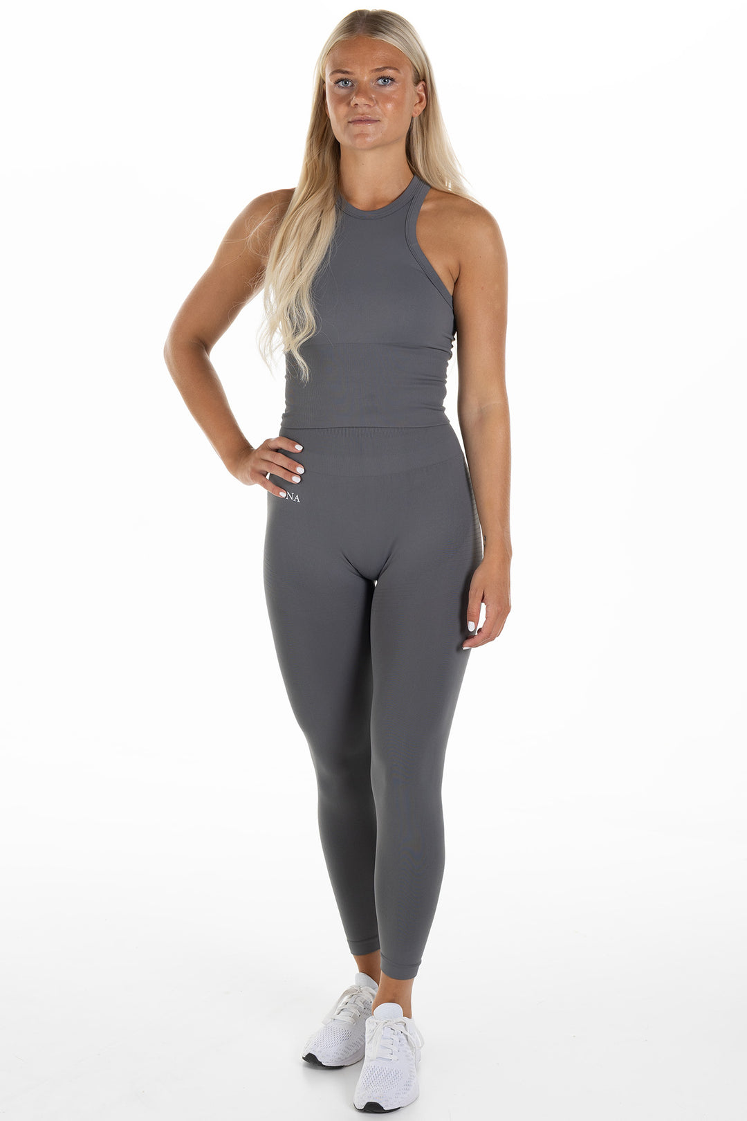 Seamless Scrunch Long set Sleek Dark Grey