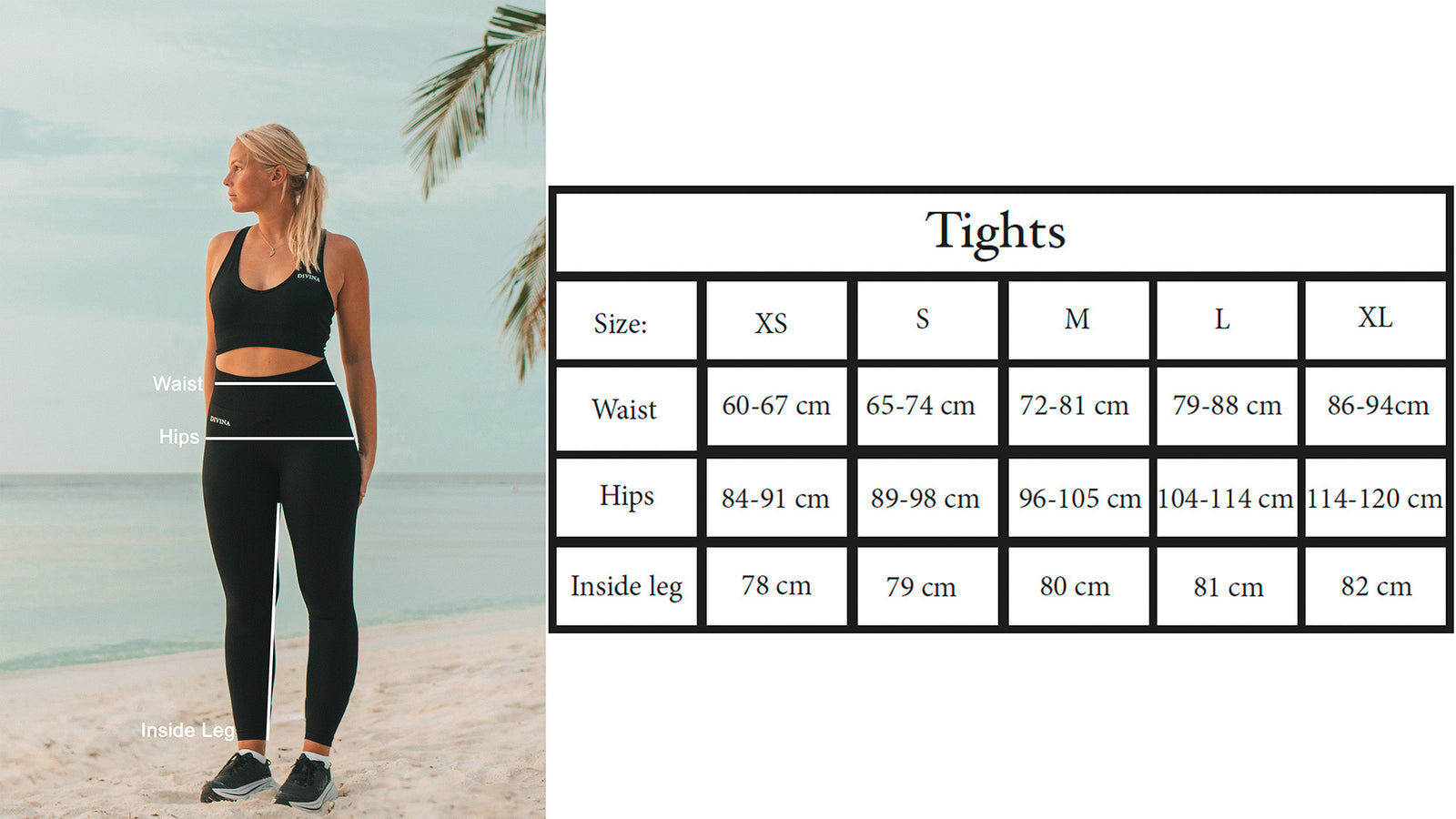 Size guide Tights Women