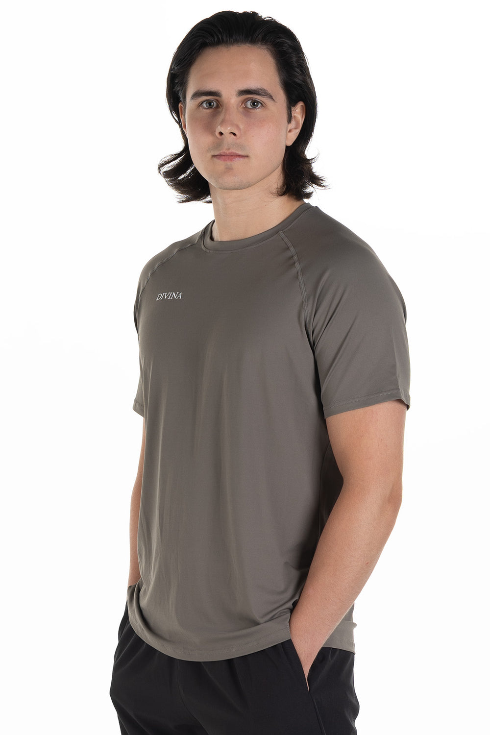 T-shirt Raw Olive Side