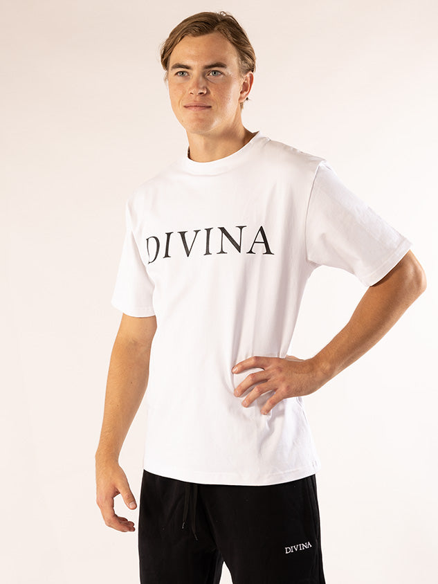 White T-shirt Big logo side