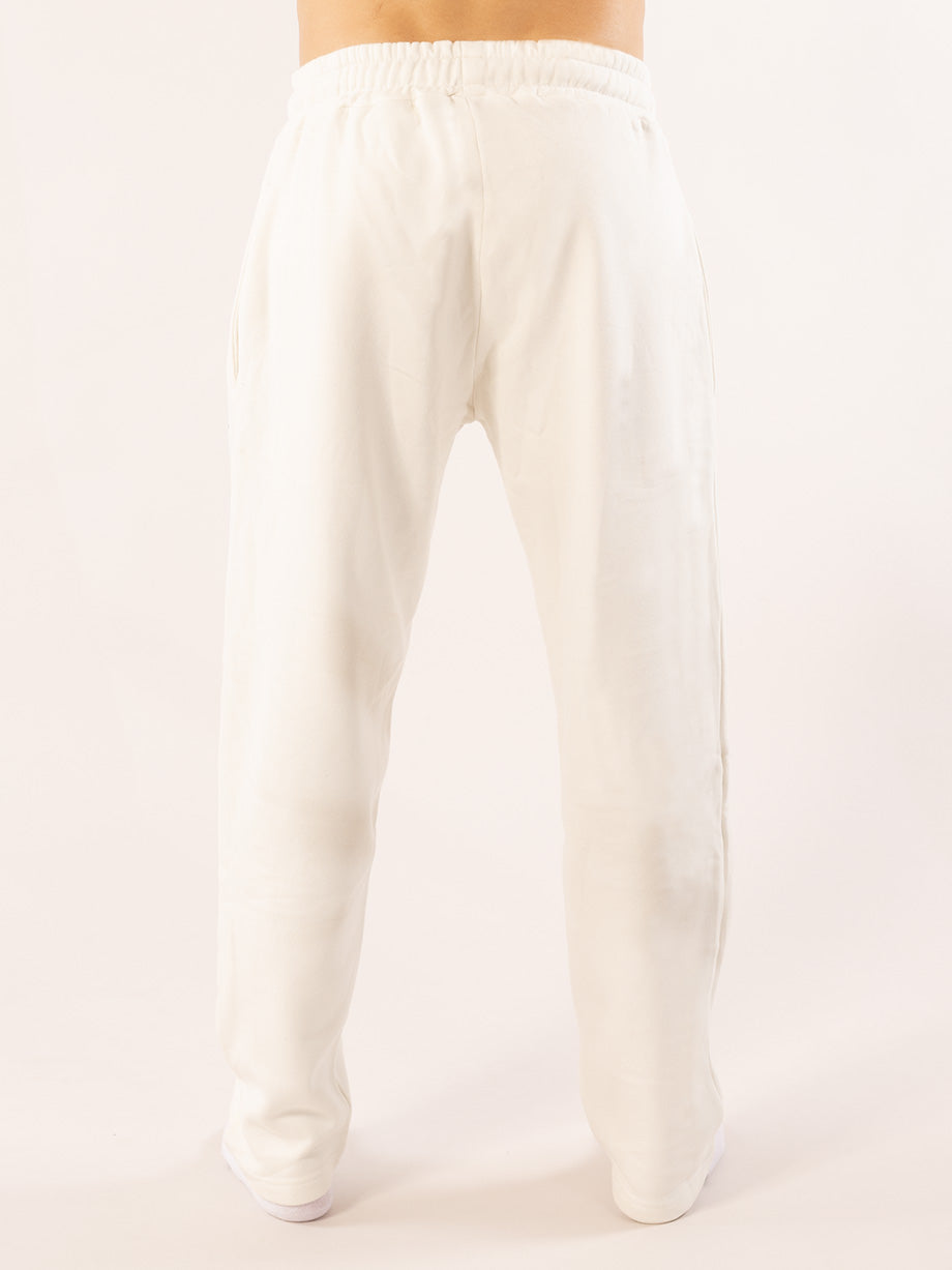 White Wide Comfy Pants back