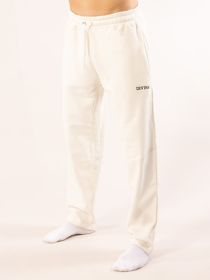 White Wide Comfy Pants side