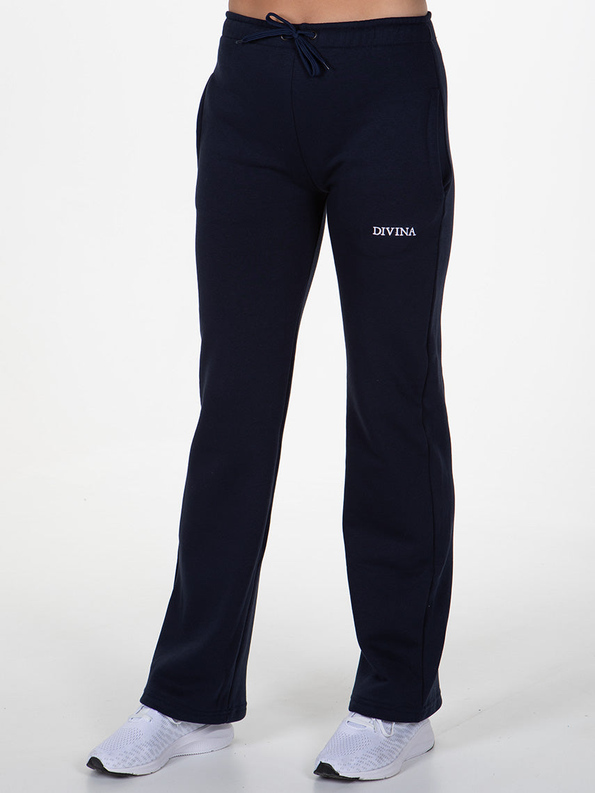 Wide Comfy Pants Navy Side