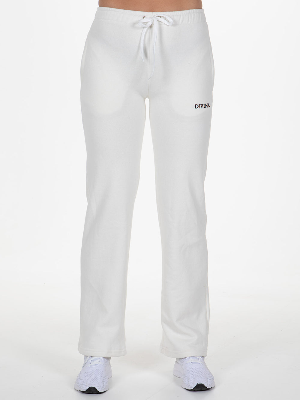 Wide Comfy Pants White Front