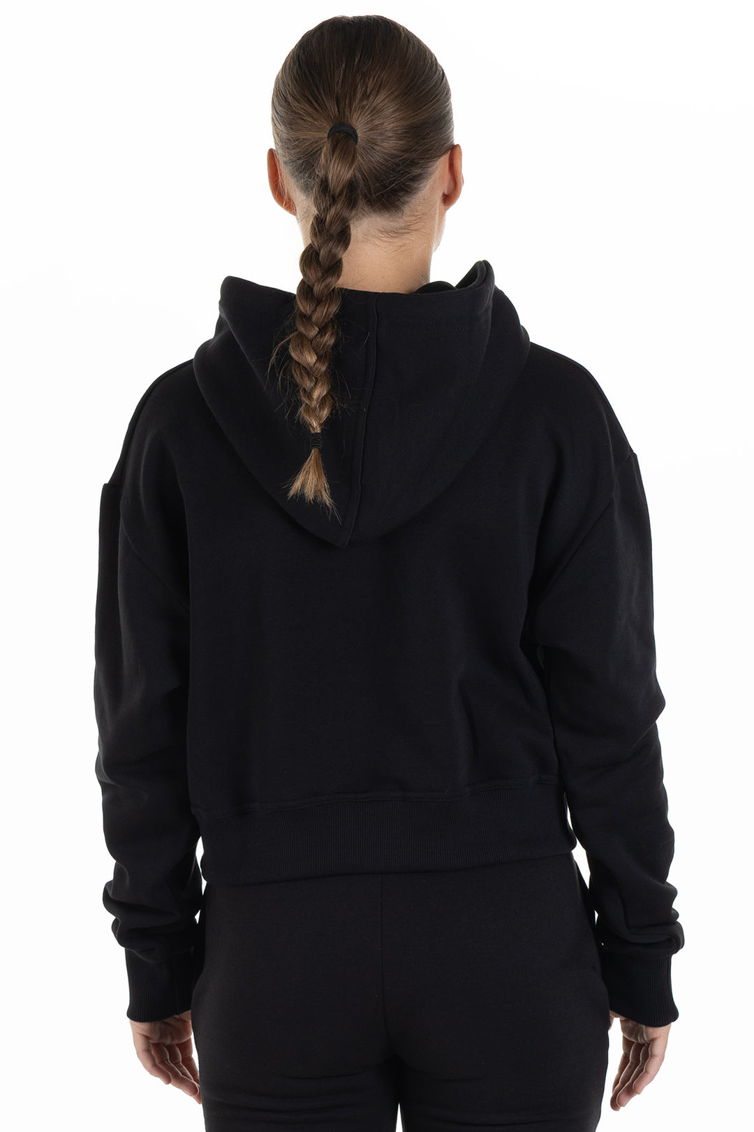 Cropped Hoodie "Comfy" Black