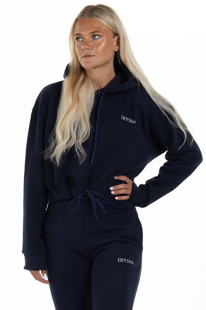 Cropped Hoodie “Comfy” Navy