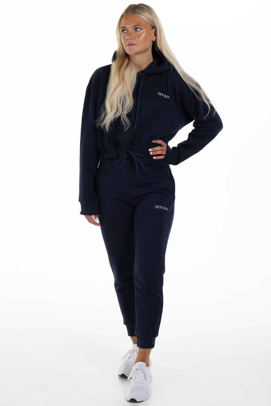 Cropped Hoodie “Comfy” Navy