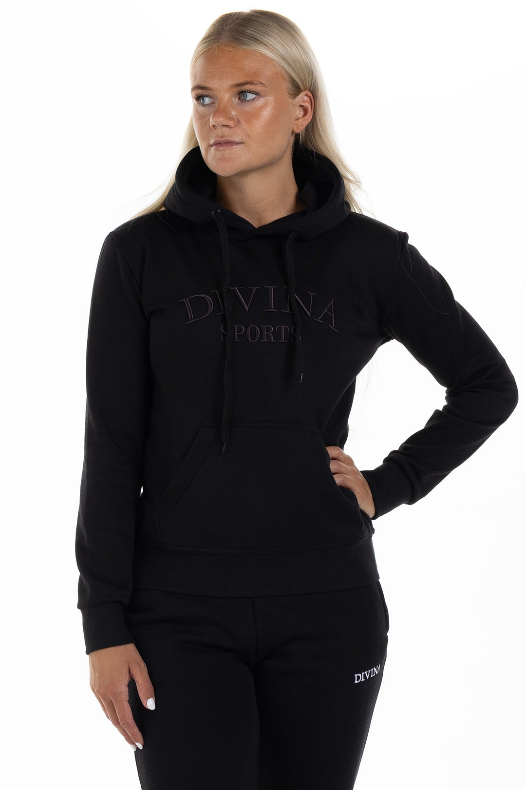 Hoodie Core Black Front - Women