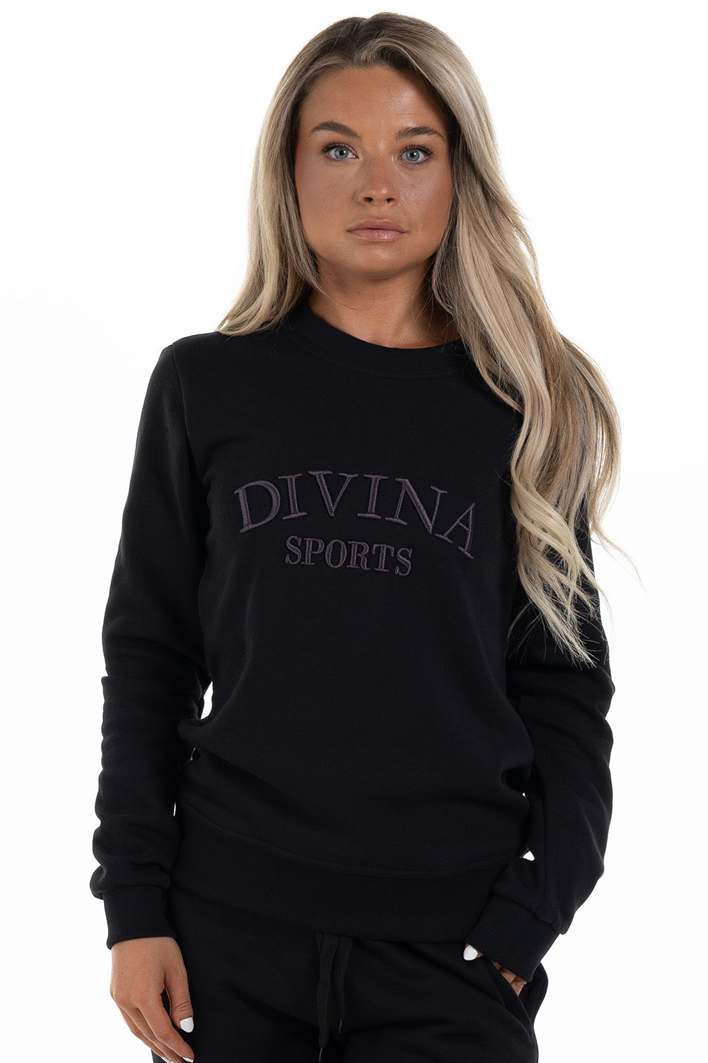 Sweatshirt Core Black Front - Women